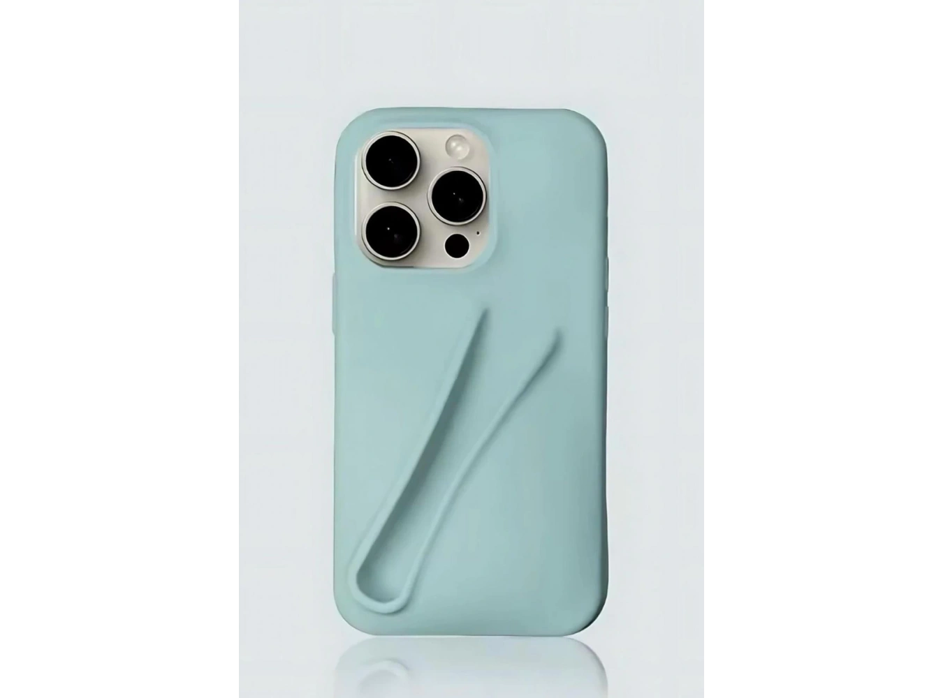 Turkuaz Renk Ruj Koyulabilen 15 Pro Max Telefon Kılıfı