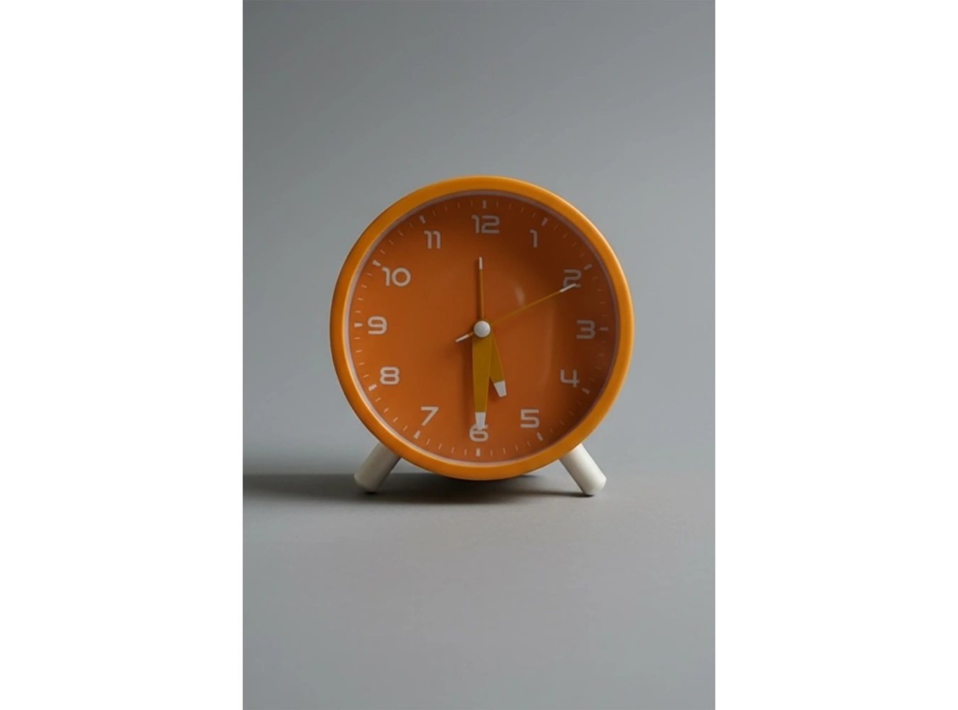 Turuncu Renk Dekoratif Işıklı Alarmlı Masa Saati