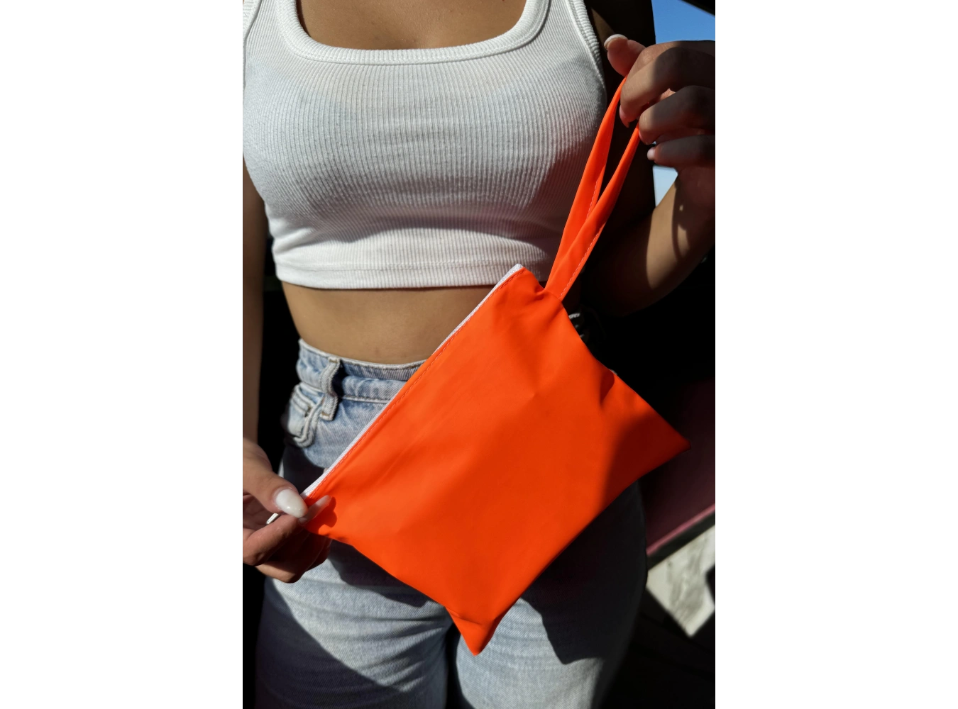 Turuncu Renk Kadın Cüzdan/El Çantası (Orta Boy)