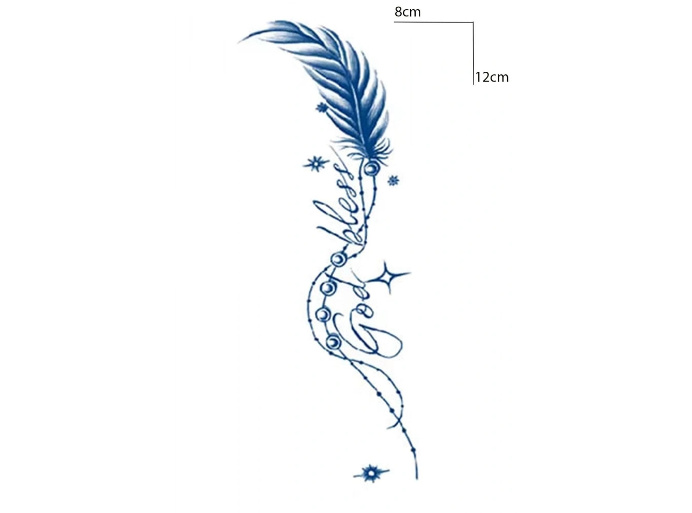 Tüy Figürlü 12 Saat Sonra Kararan Geçici Dövme Tattoo