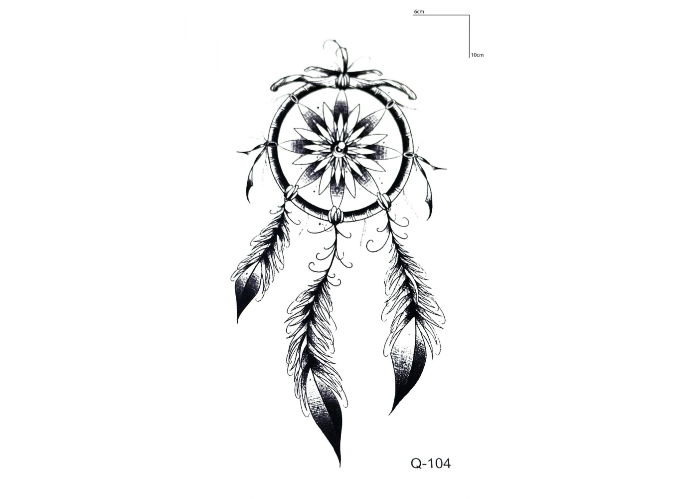 Tüylü Düş Kapanı Mini Geçici Dövme Tattoo
