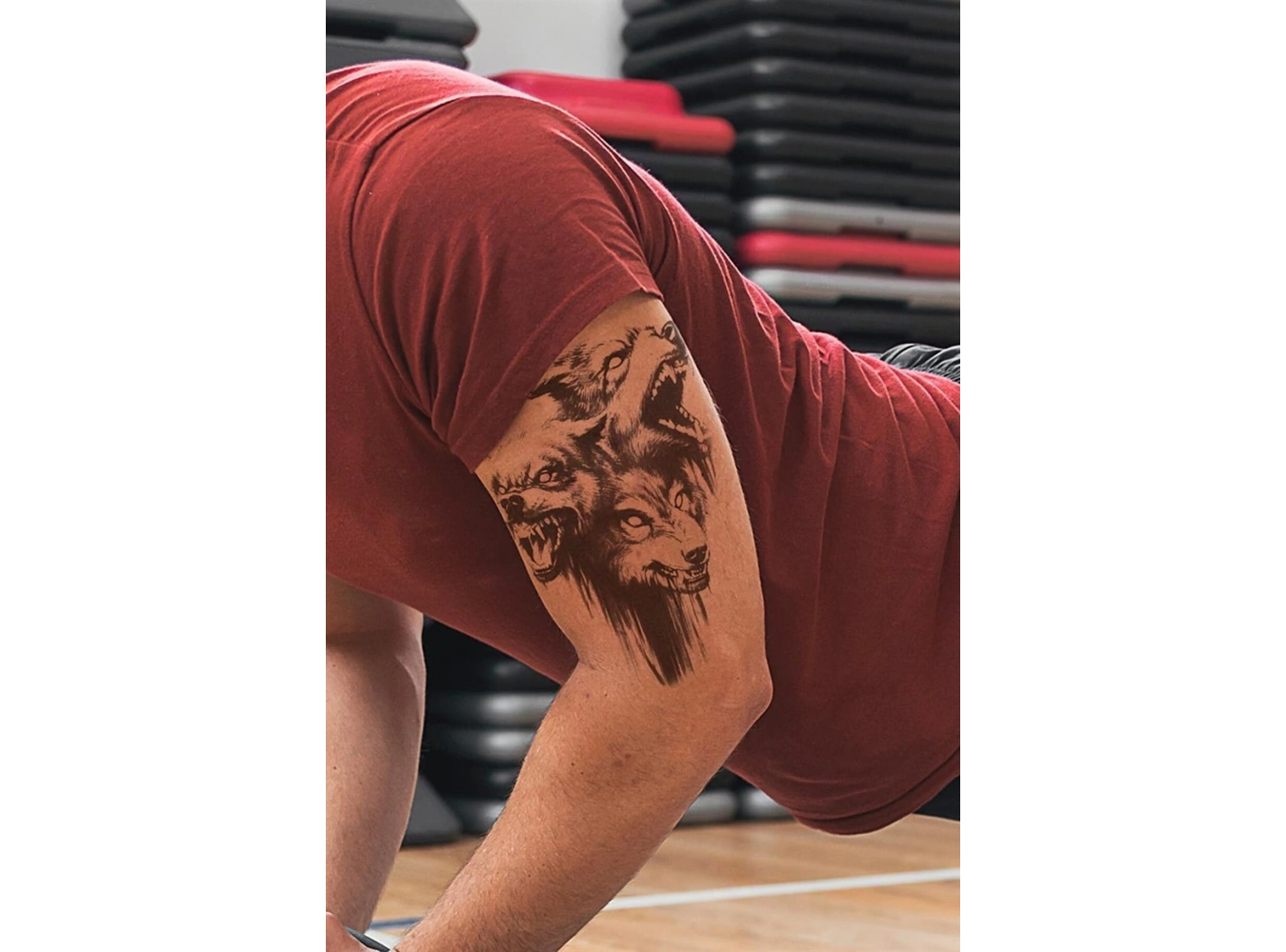 Üç Başlı Kurt Geçici Dövme Tattoo