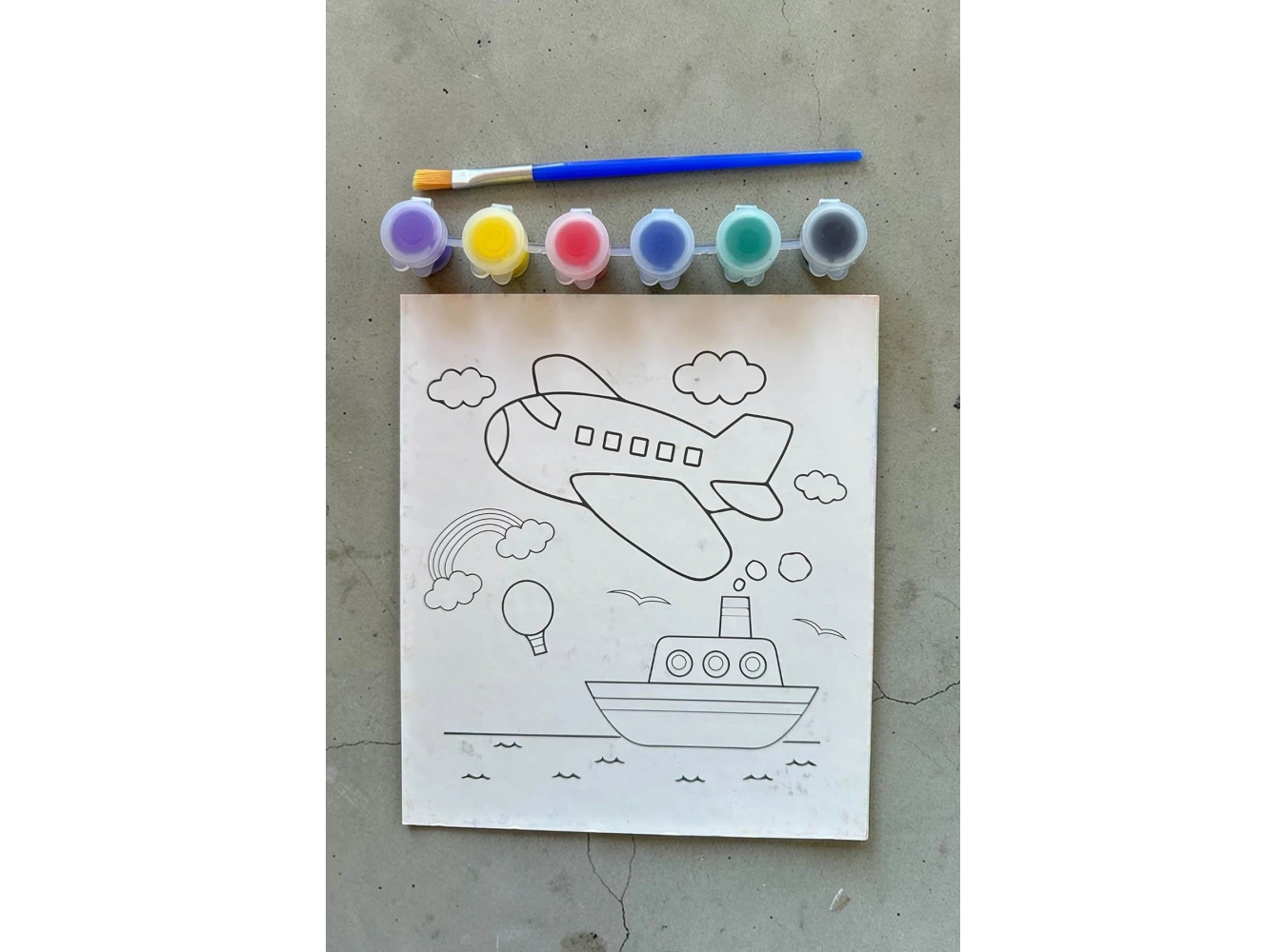Uçak Desenli Boyama Seti