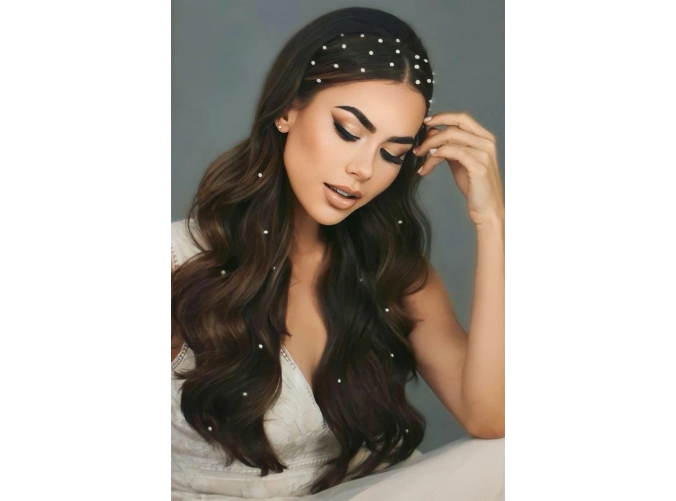 Vücut, Saç Ve Yüz Taşı/ Yapışkanlı İncili Yüz Sticker