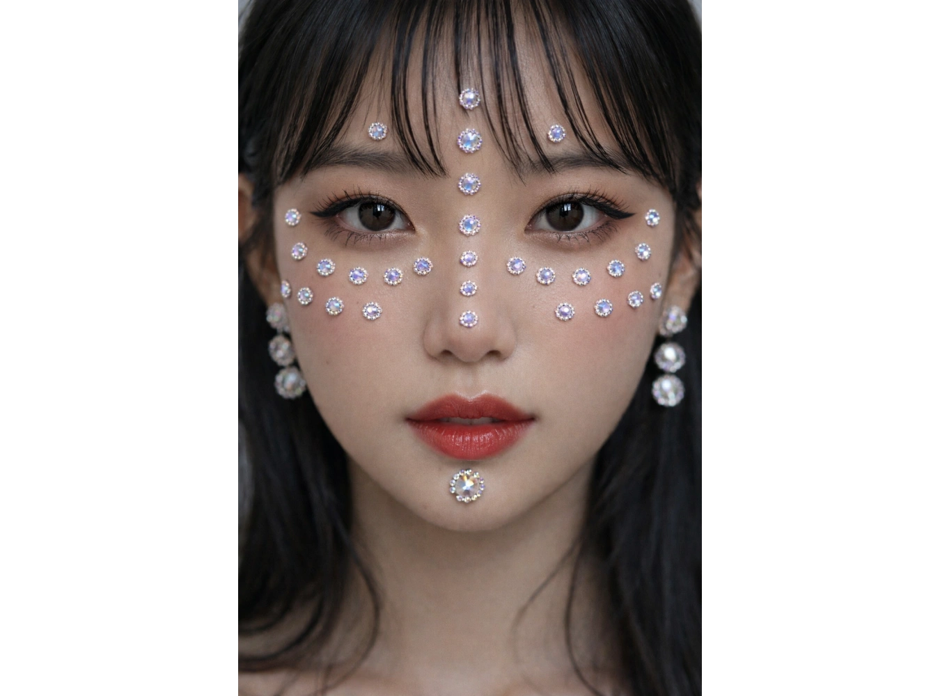 Vücut Ve Yüz Taşı/ Beyaz Renk Taşlı Sticker