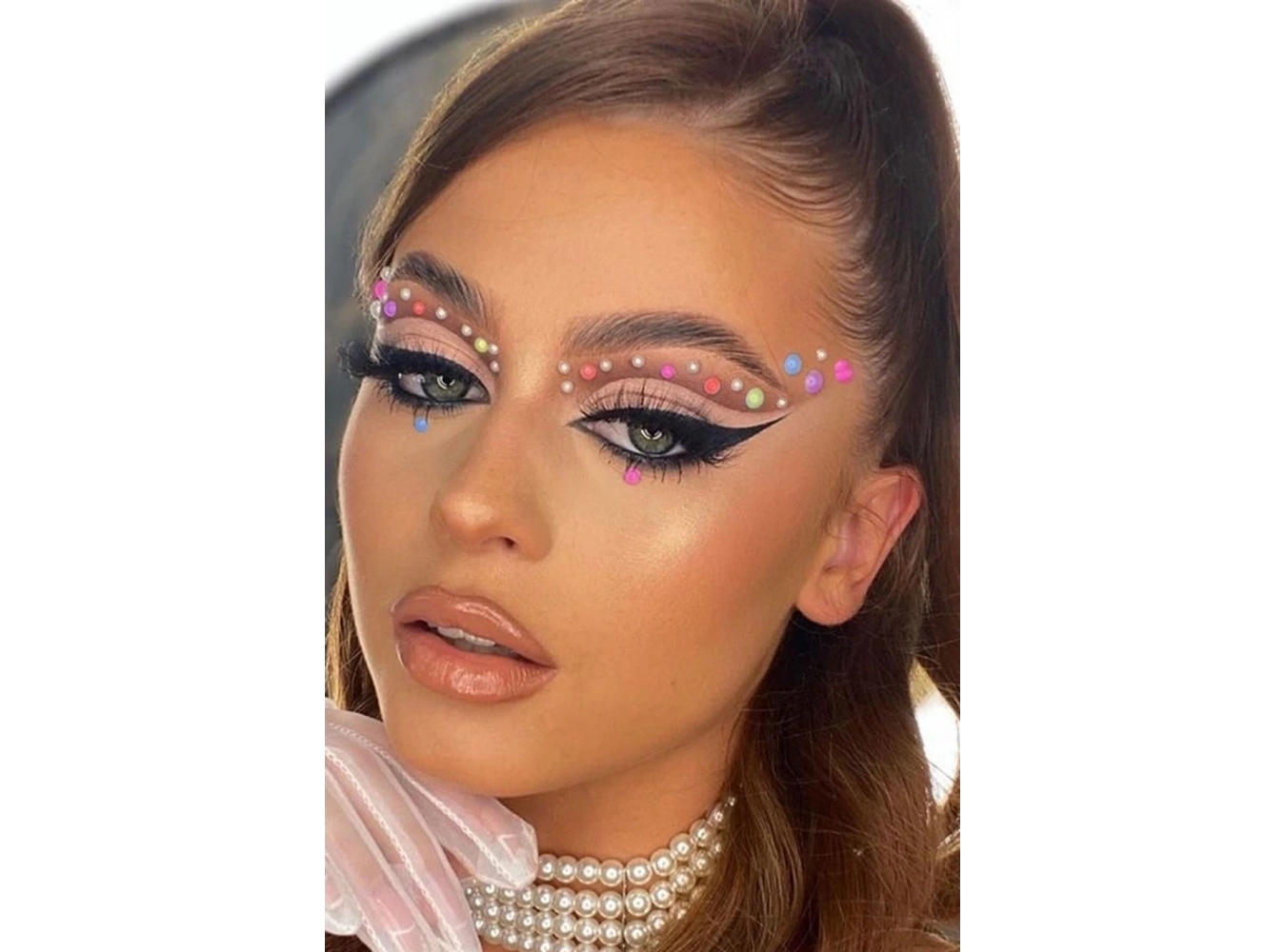 Vücut Ve Yüz Taşı/ Karışık Renk Incili Sticker