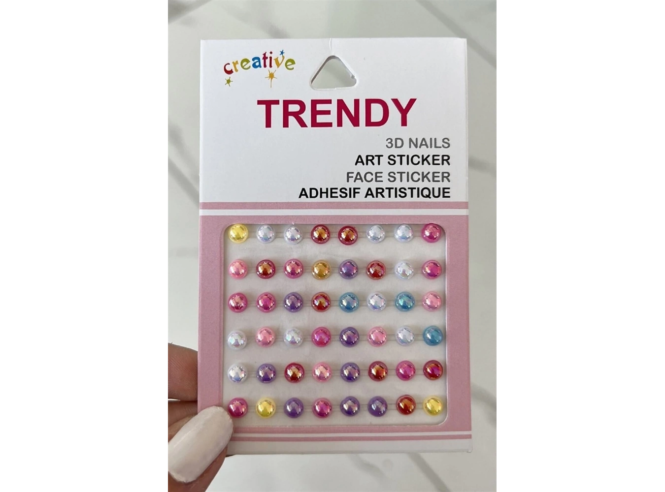 Vücut Ve Yüz Taşı/ Karışık Renk Incili Sticker