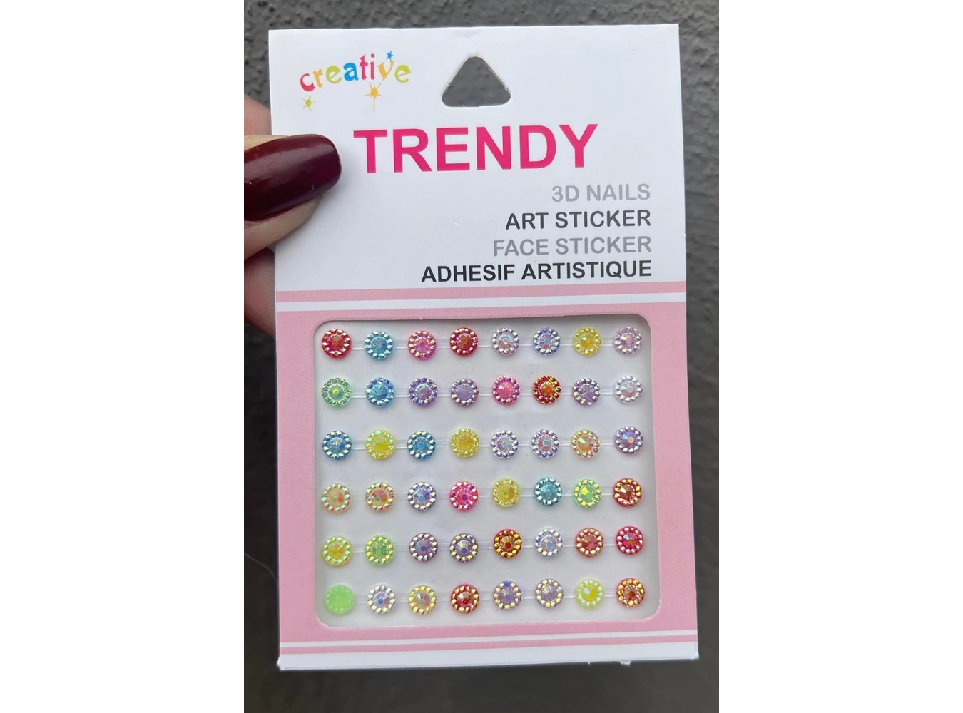 Vücut Ve Yüz Taşı/ Karışık Renk Taşlı Sticker