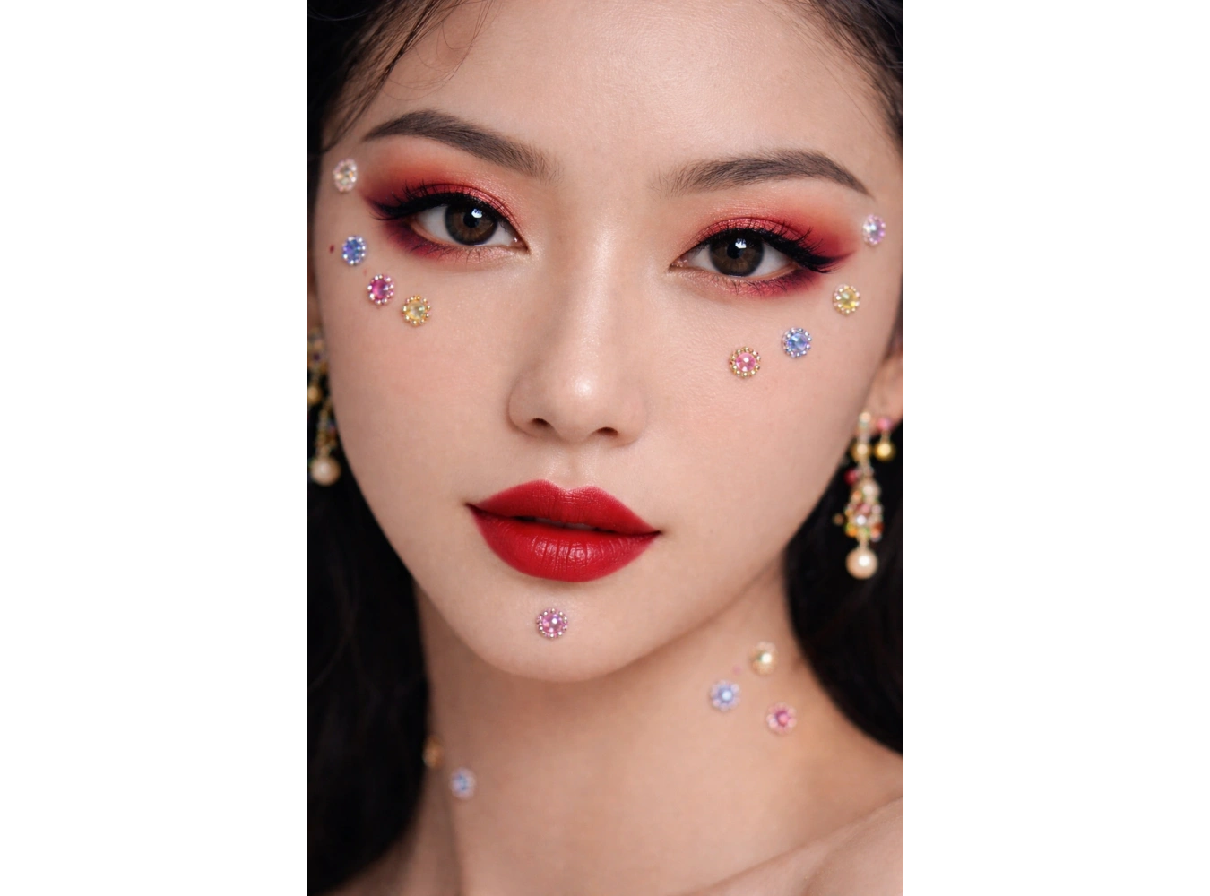 Vücut Ve Yüz Taşı/ Karışık Renk Taşlı Sticker