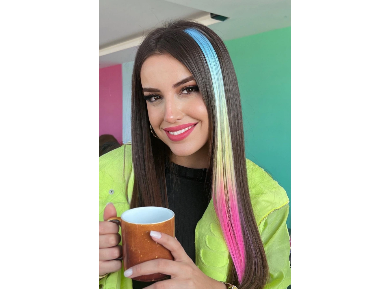 Yan Çıt Çıt Postiş / 3 Renk Ombre / 50 Cm