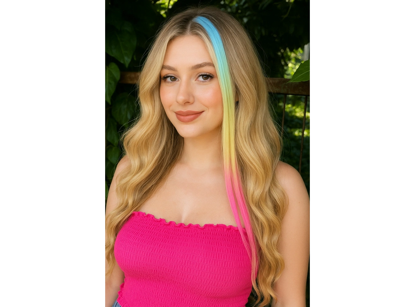 Yan Çıt Çıt Postiş / 3 Renk Ombre / 50 Cm