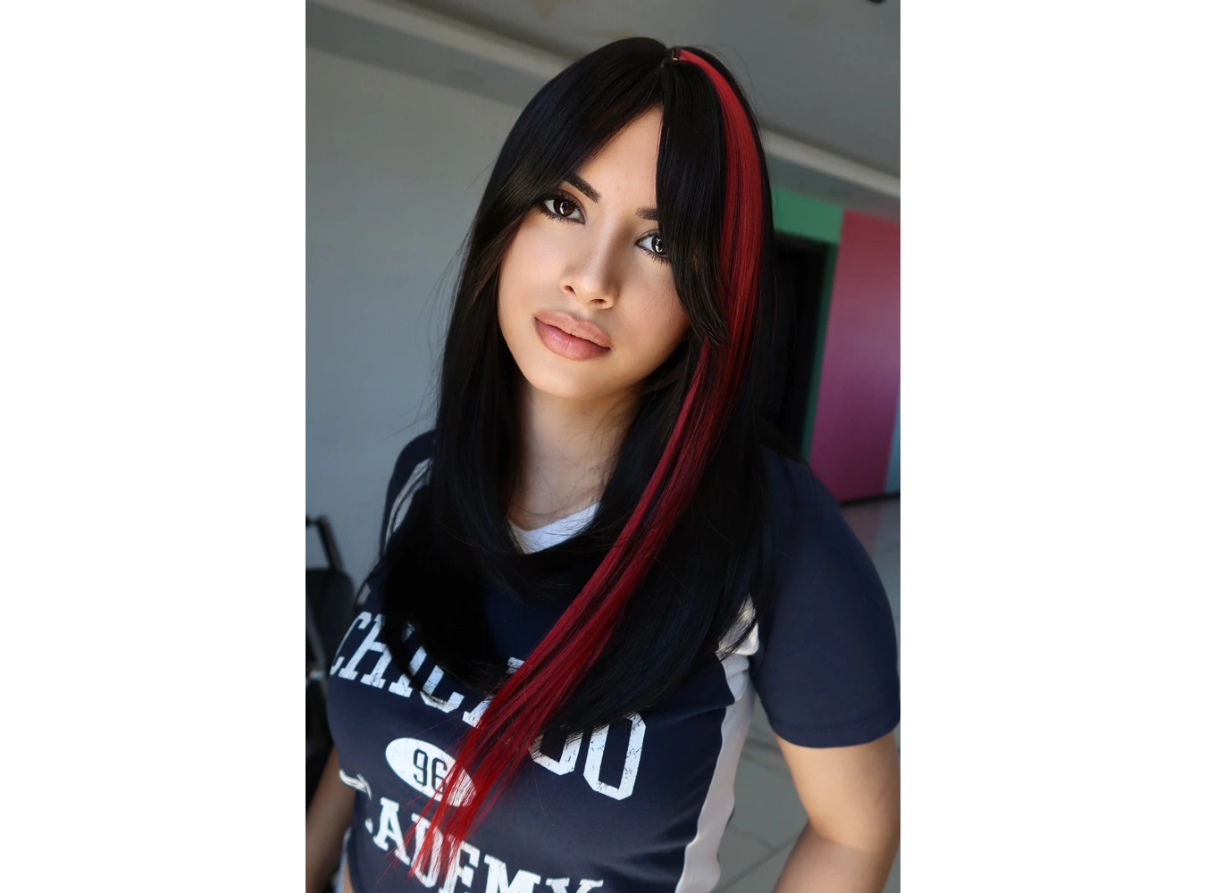 Yan Çıt Çıt Postiş / Bordo Renk / 50 Cm