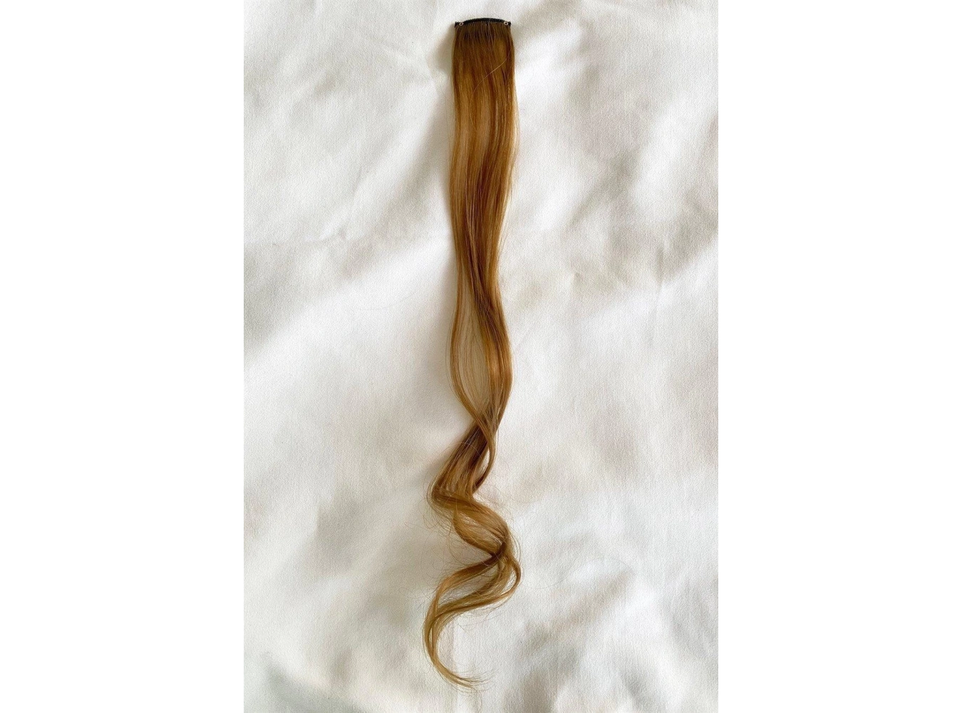 Yan Çıt Çıt Postiş /Kahve Renk Dalgalı / 50 Cm