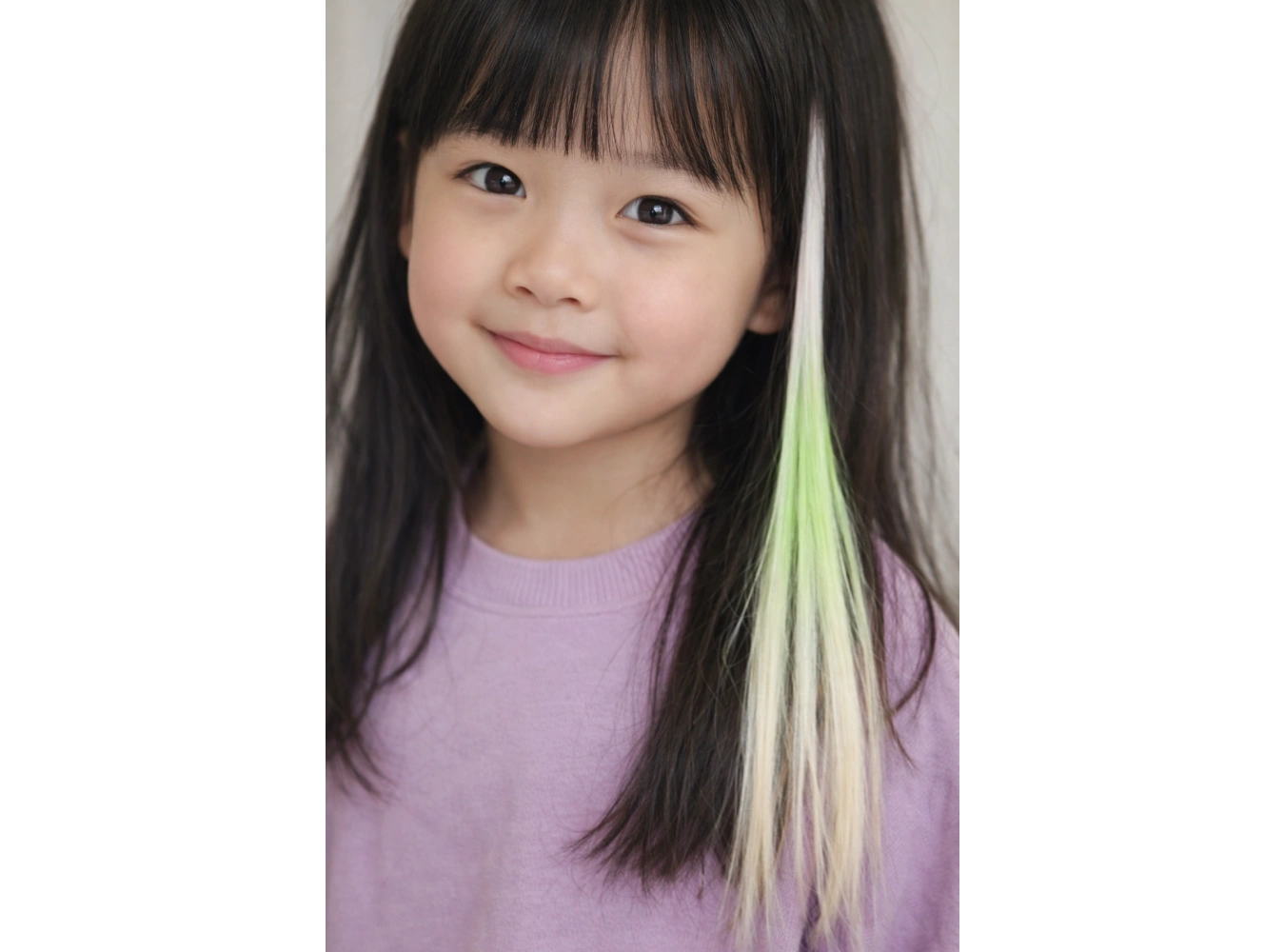 Yan Çıt Çıt Postiş / Ombre Çok Renkli / 50 Cm