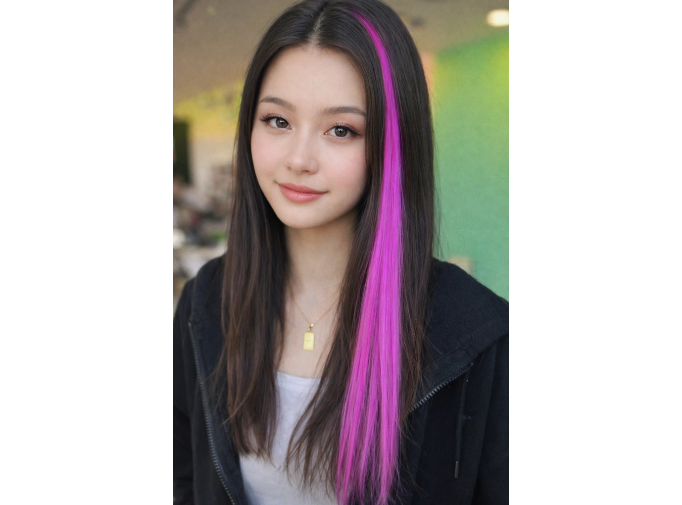 Yan Çıt Çıt Postiş / Pembe Renk / 50 Cm