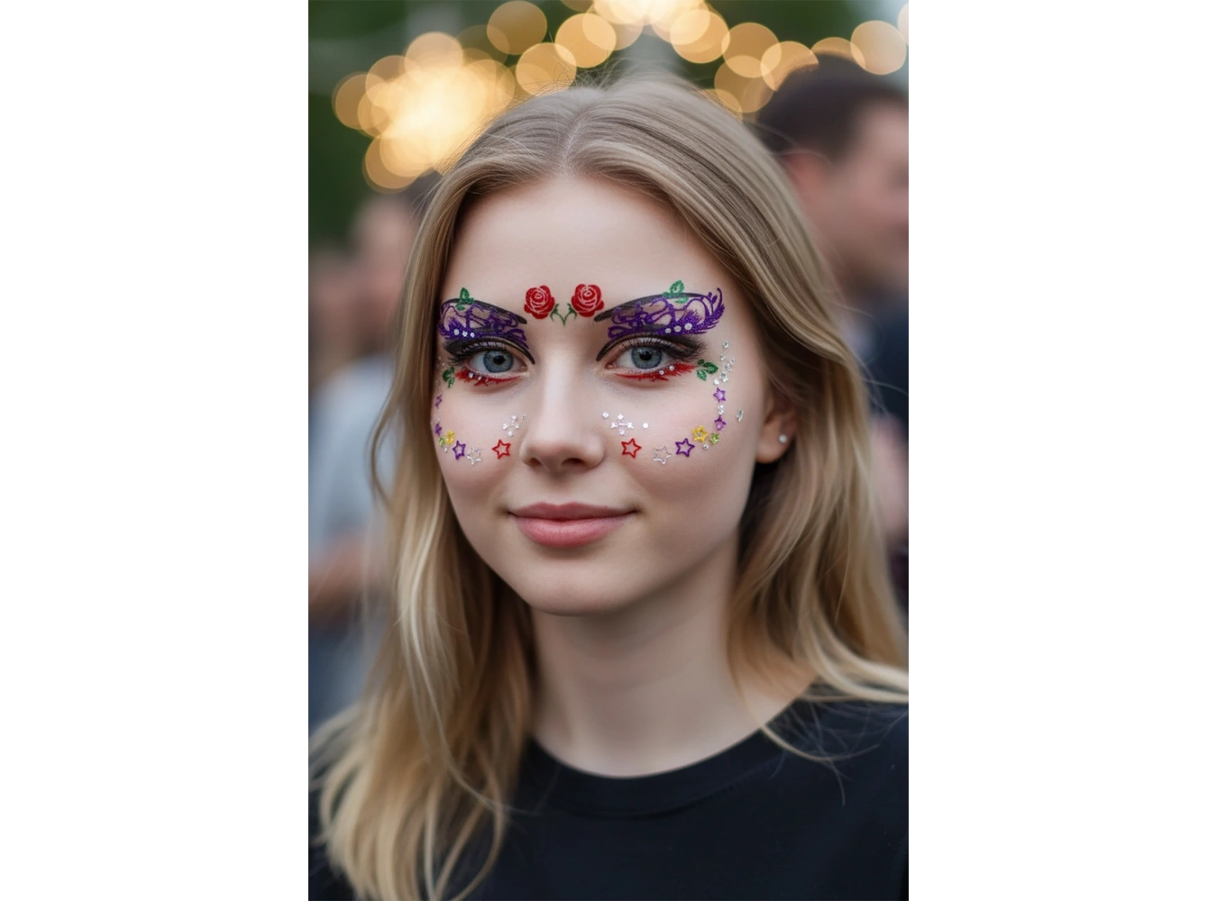 Yapışkanlı Yüz Dövme Tattoo