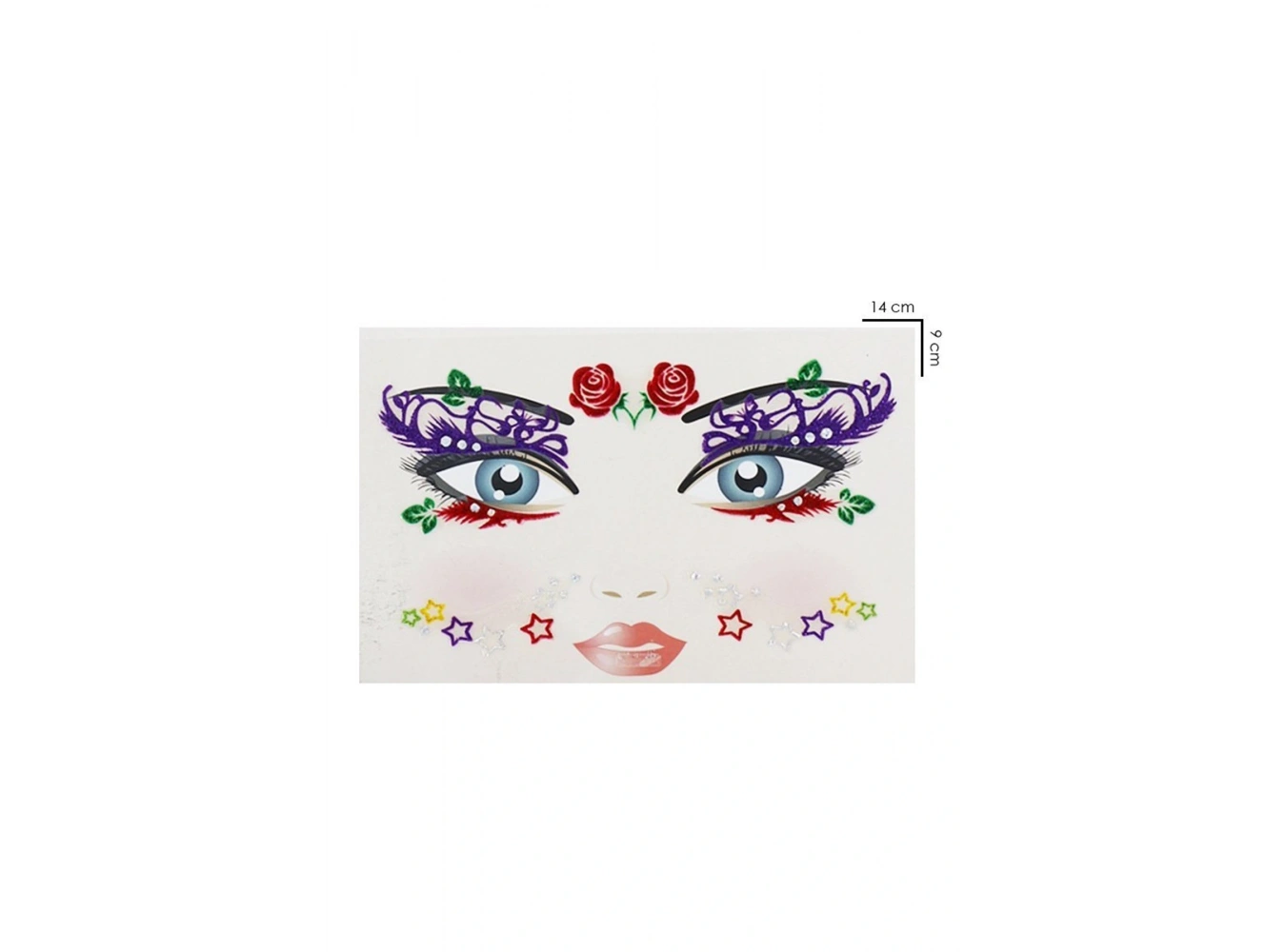 Yapışkanlı Yüz Dövme Tattoo