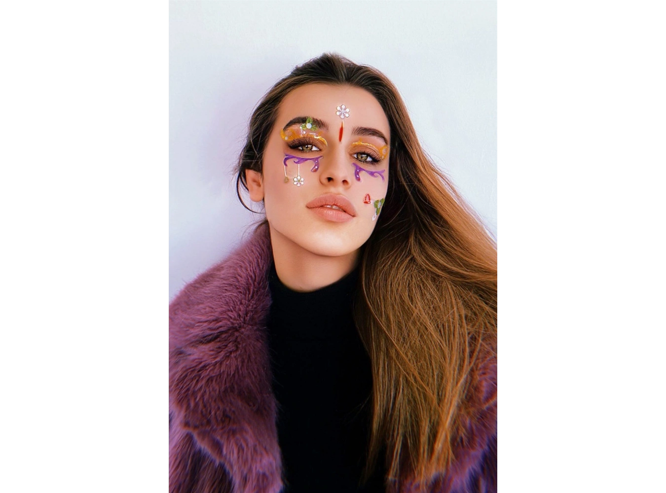 Yapışkanlı Yüz Stickeri  Dövme Tattoo