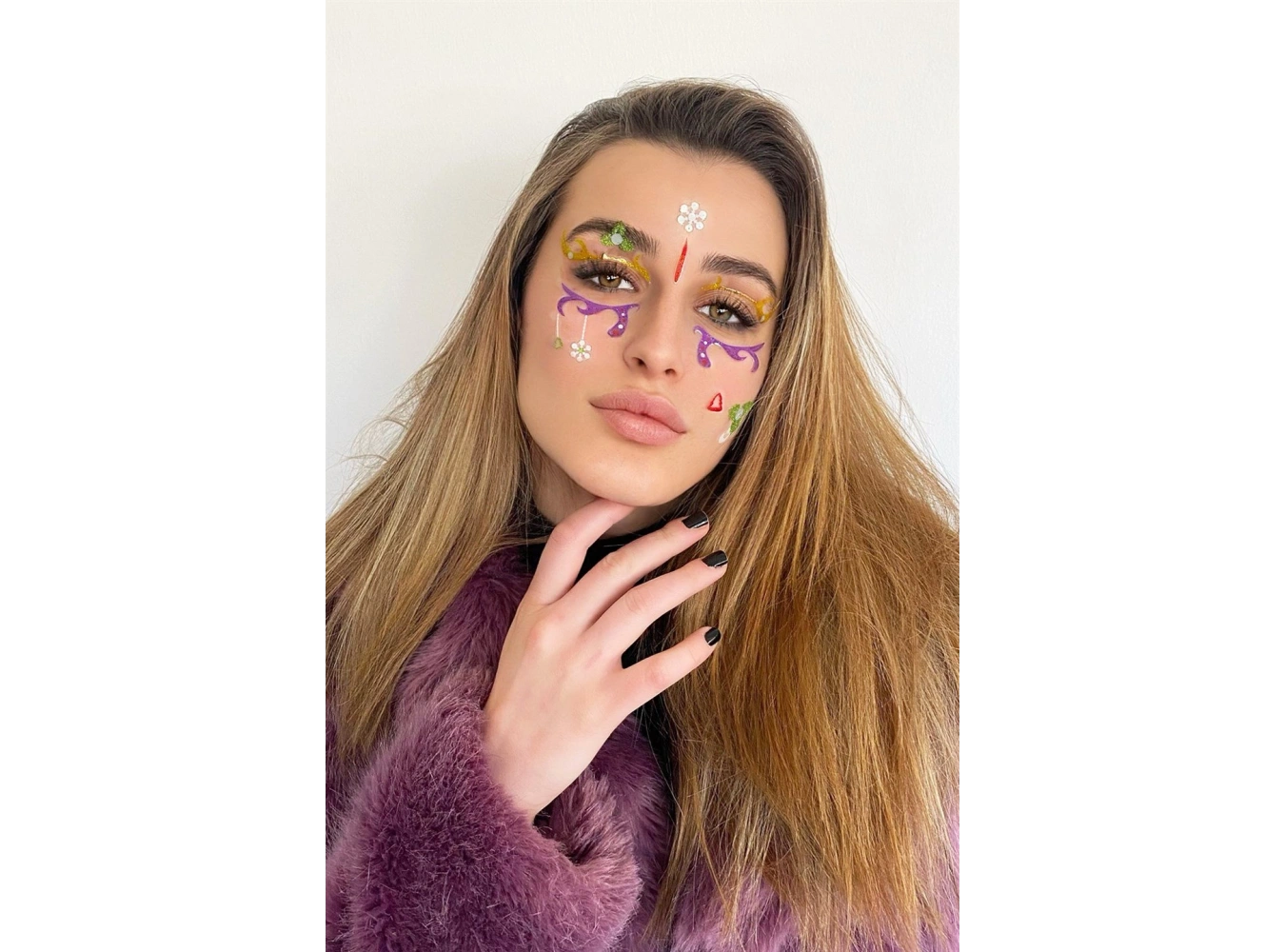 Yapışkanlı Yüz Stickeri  Dövme Tattoo