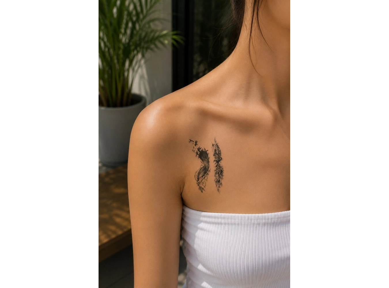 Yaprak Mini Dövme Geçici Tattoo