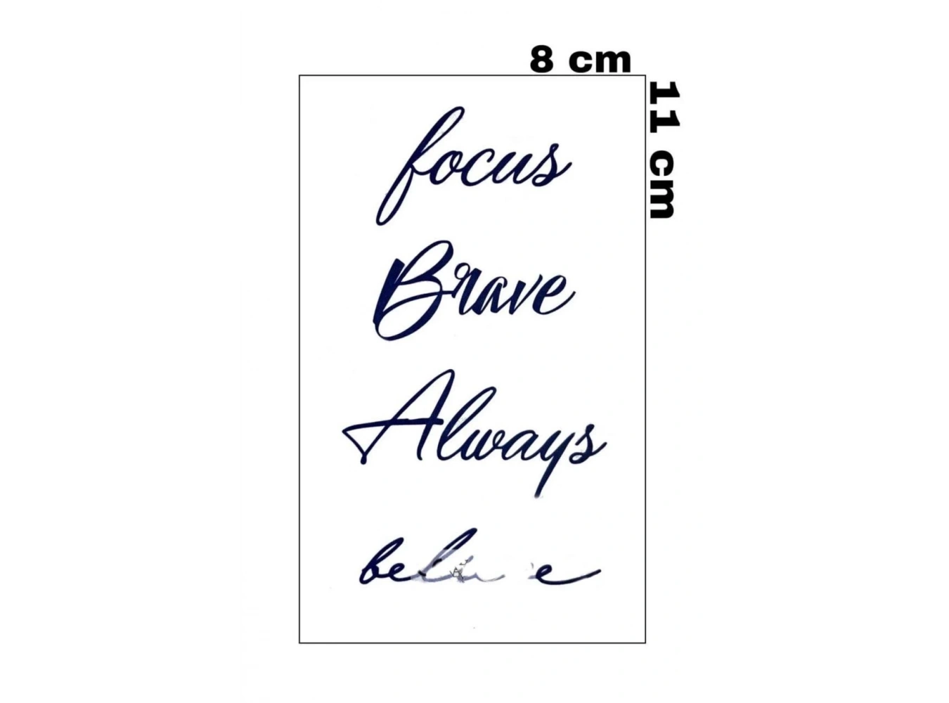 Yazı Detaylı 12 Saat Sonra Kararan Geçici Dövme Tattoo