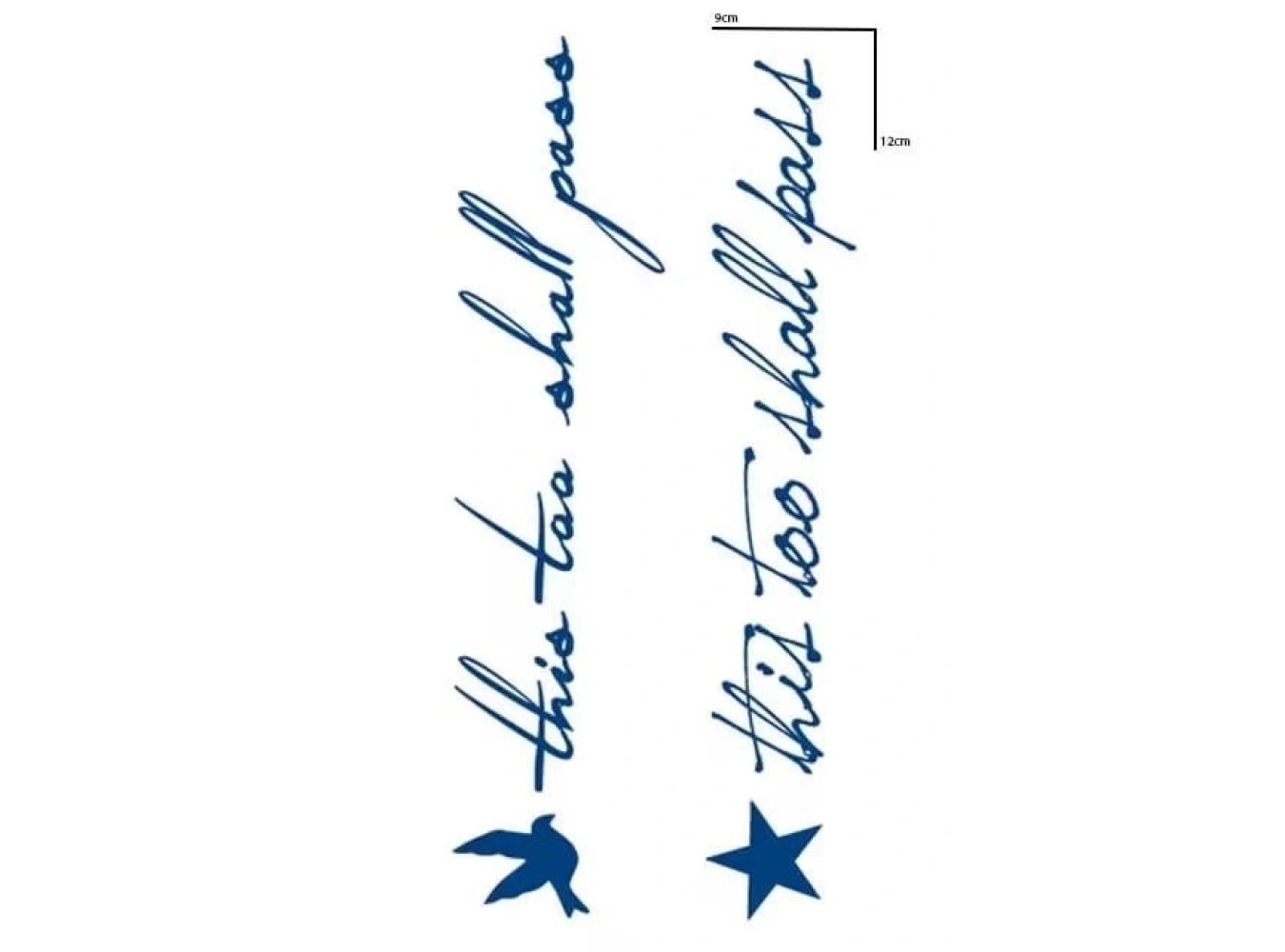 Yazı Detaylı 12 Saat Sonra Kararan Geçici Dövme Tattoo