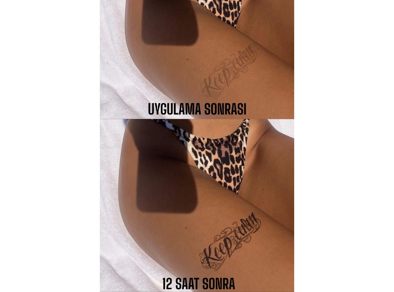 Yazı Detaylı 12 Saat Sonra Kararan Geçici Dövme Tattoo