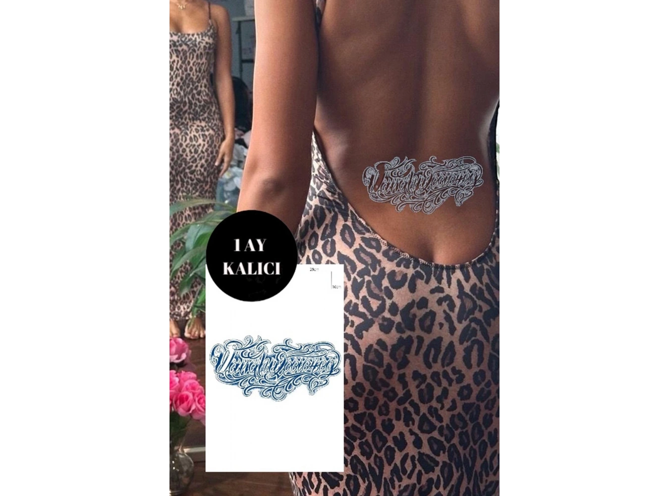 Yazı Detaylı 12 Saat Sonra Kararan Geçici Dövme Tattoo