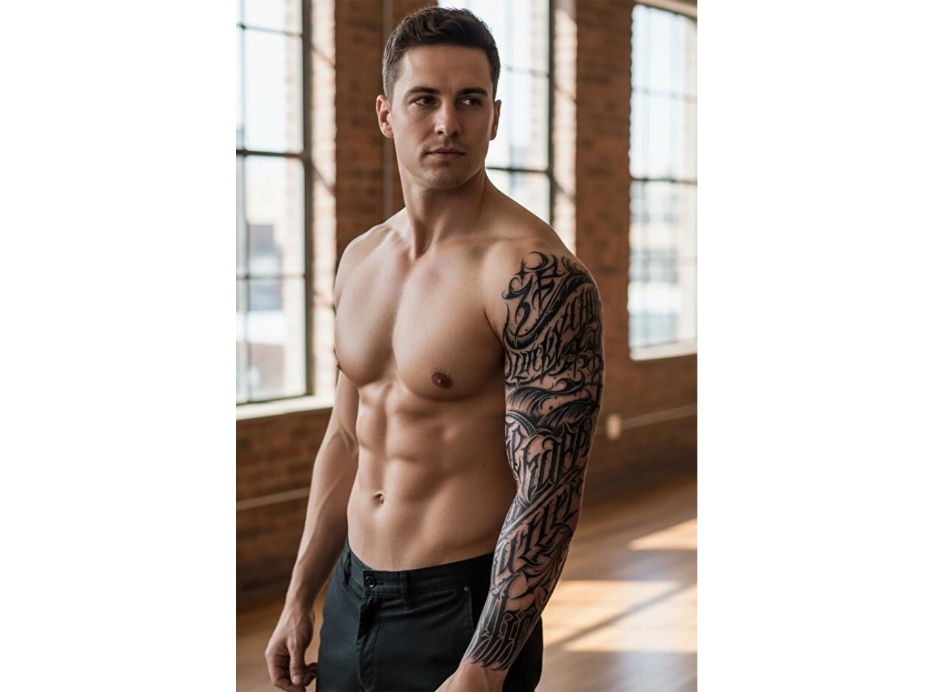 Yazı Detaylı Figürlü 12 Saat Sonra Kararan Geçici Kol Dövme Tattoo