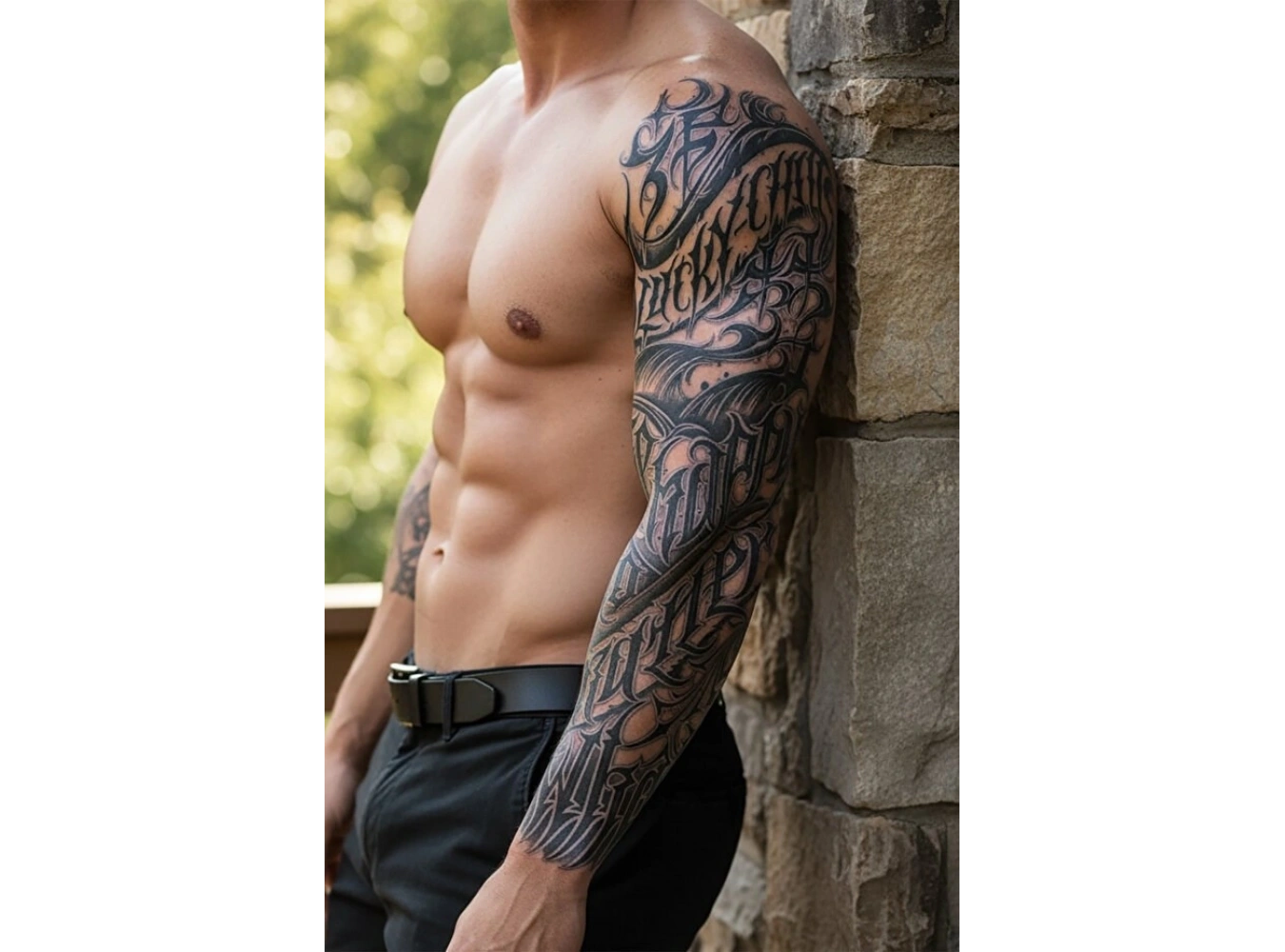 Yazı Detaylı Figürlü 12 Saat Sonra Kararan Geçici Kol Dövme Tattoo