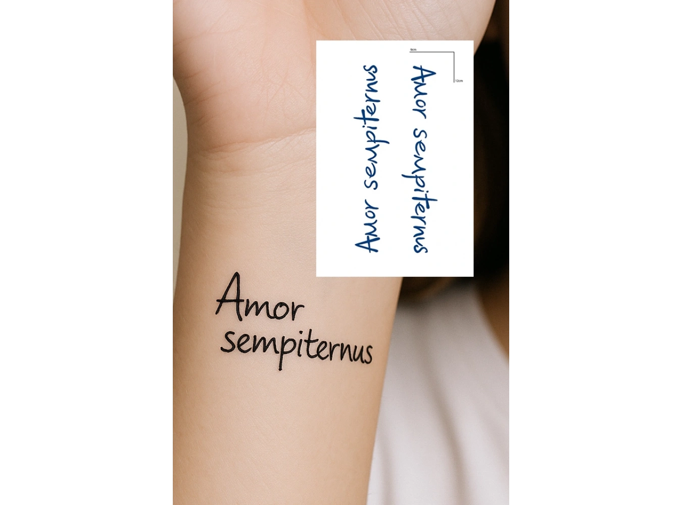 Yazılı 12 Saat Sonra Kararan Geçici Dövme Tattoo