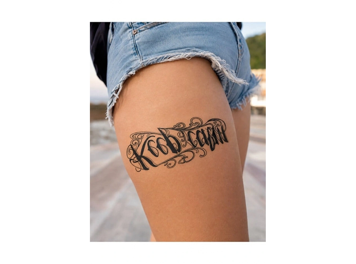 Yazılı Büyük Dövme Geçici Tattoo