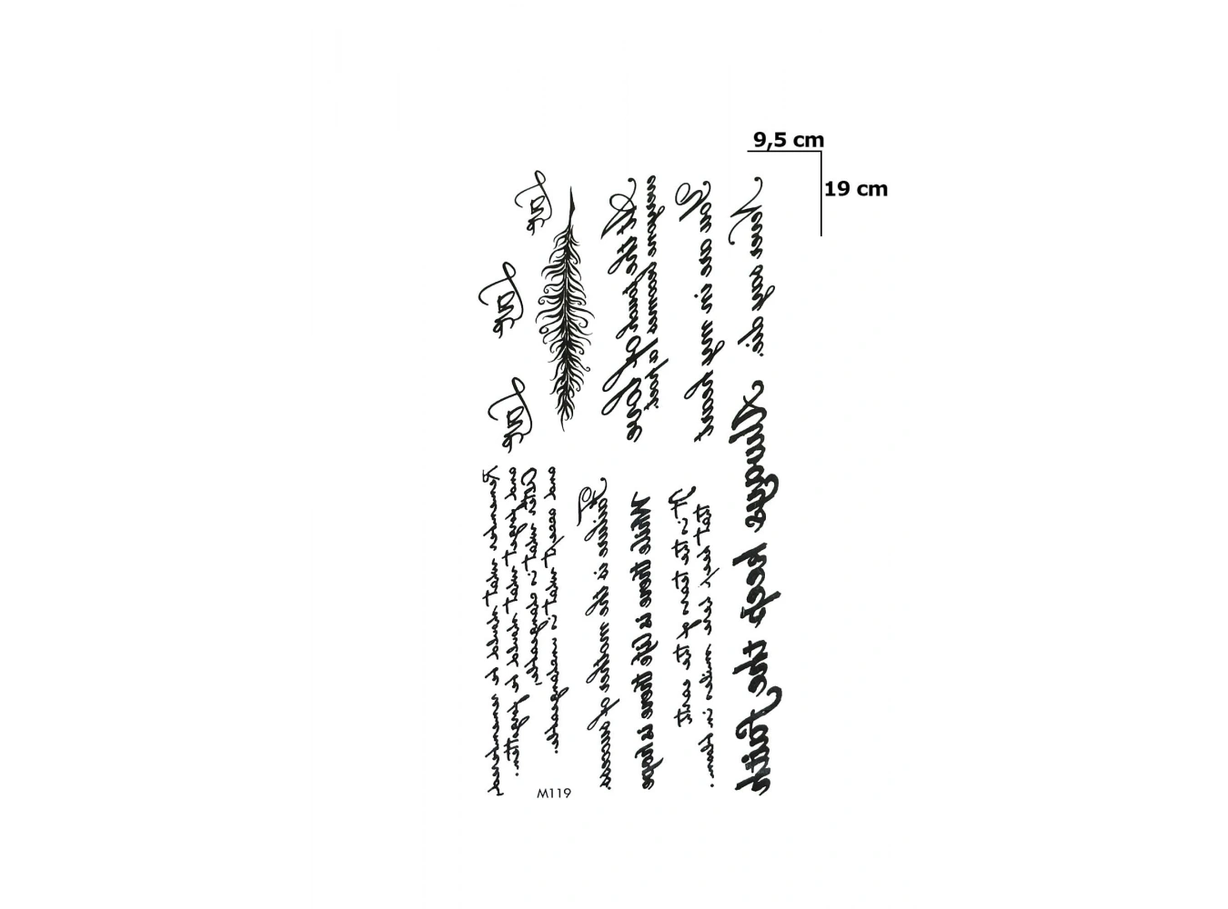 Yazılı Dövme Geçici Tattoo