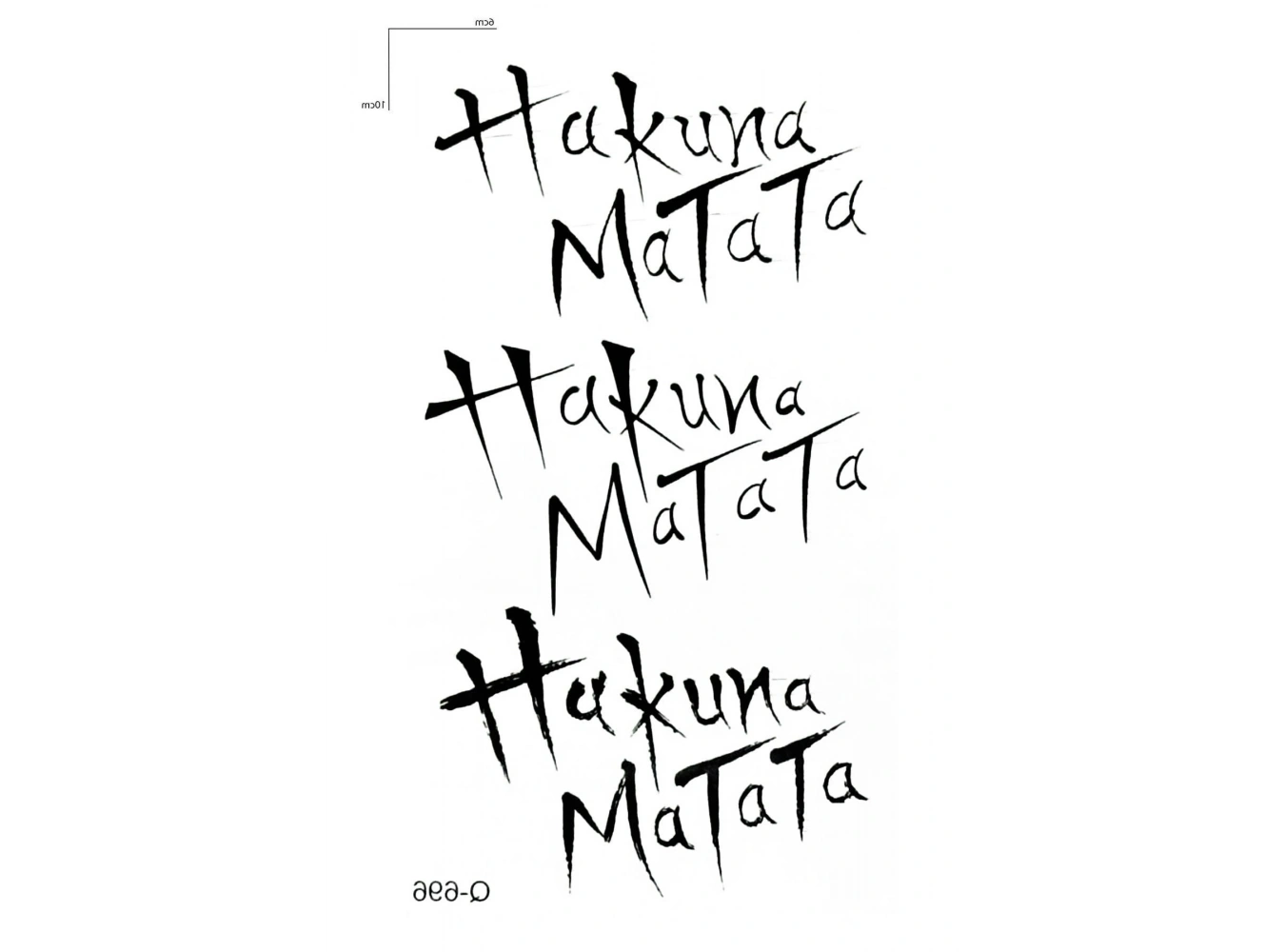 Yazılı Mini Dövme Geçici Tattoo