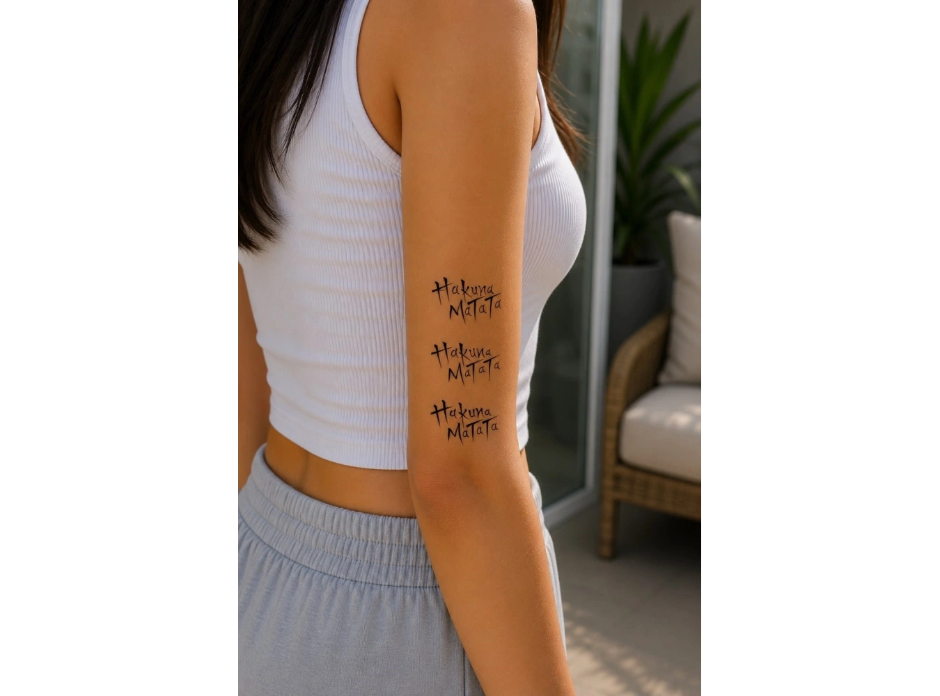 Yazılı Mini Dövme Geçici Tattoo