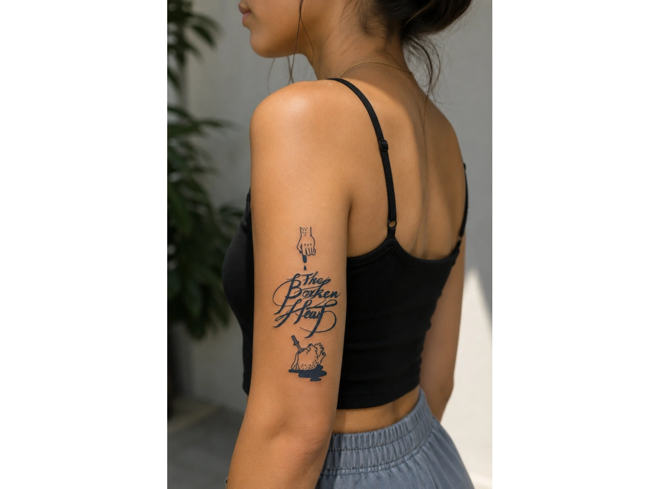 Yazılı Sonradan Kararan Yarı Kalıcı Geçici Dövme Tattoo