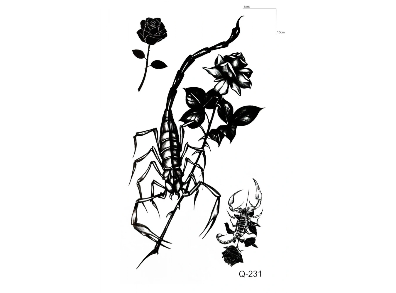 Yengeç Mini Geçici Dövme Tattoo