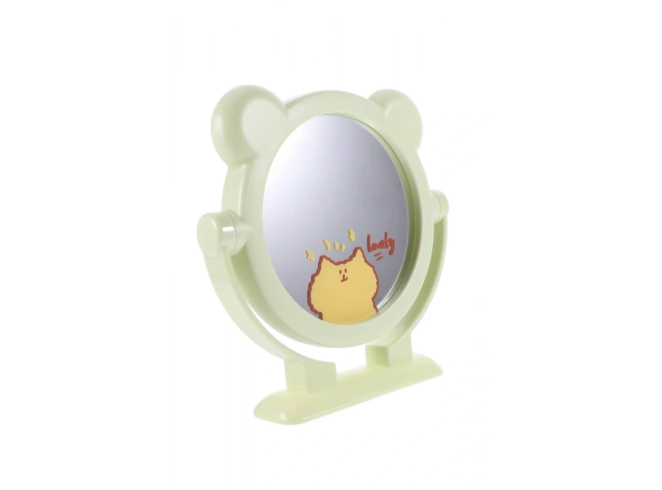 Yeşil Renk Ayıcık Figürlü Masa Aynası