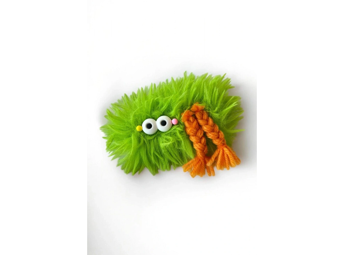 Yeşil Renk Canavar Figürlü Charm Takılabilir Saç Fırçası/Tarak