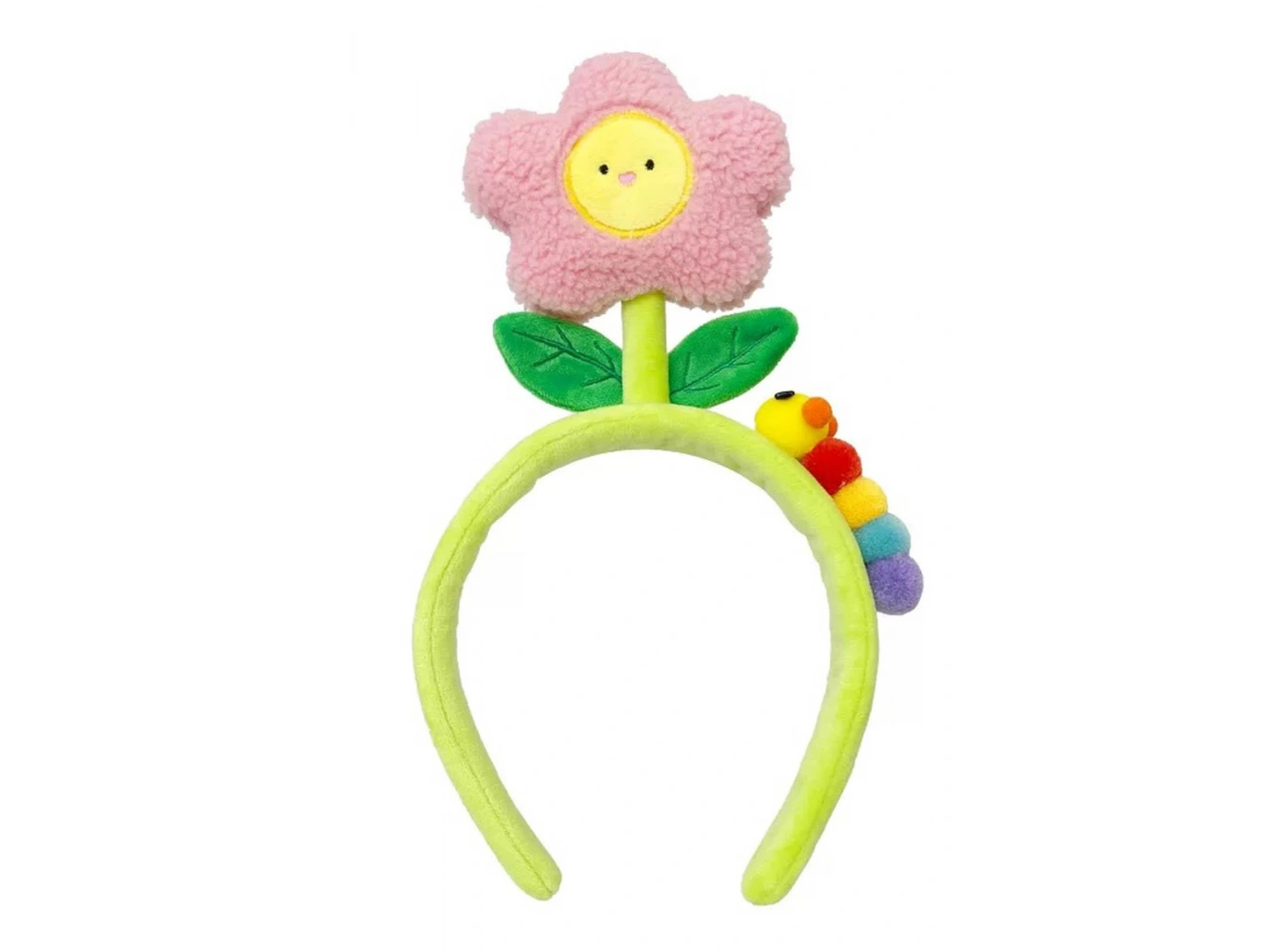 Yeşil Renk Çiçek Figürlü Peluş Taç