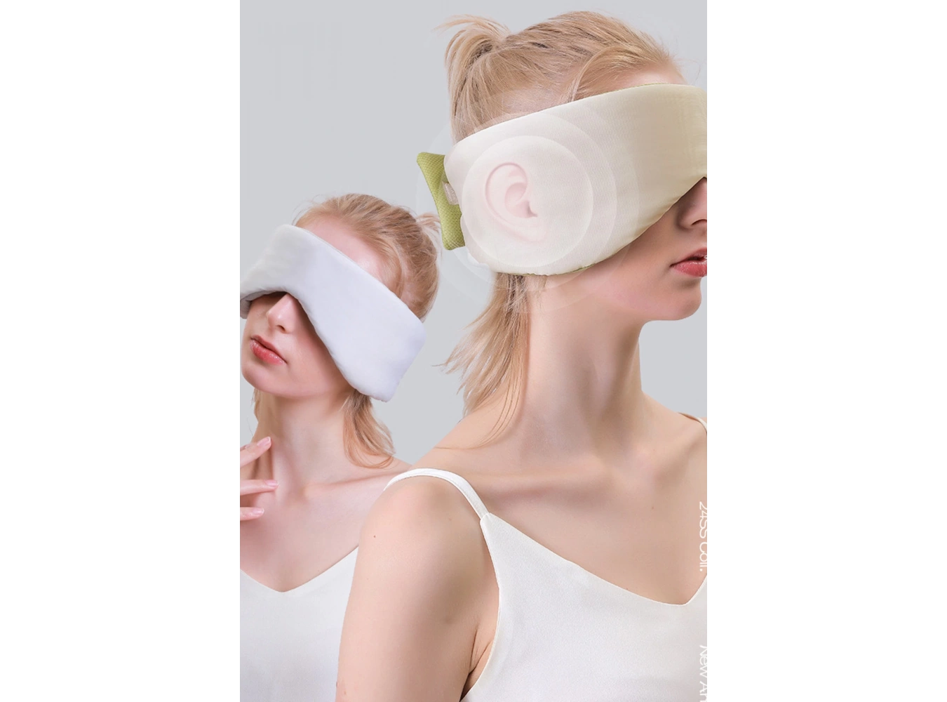 Yeşil Renk Çıtçıtlı Uyku Bandı