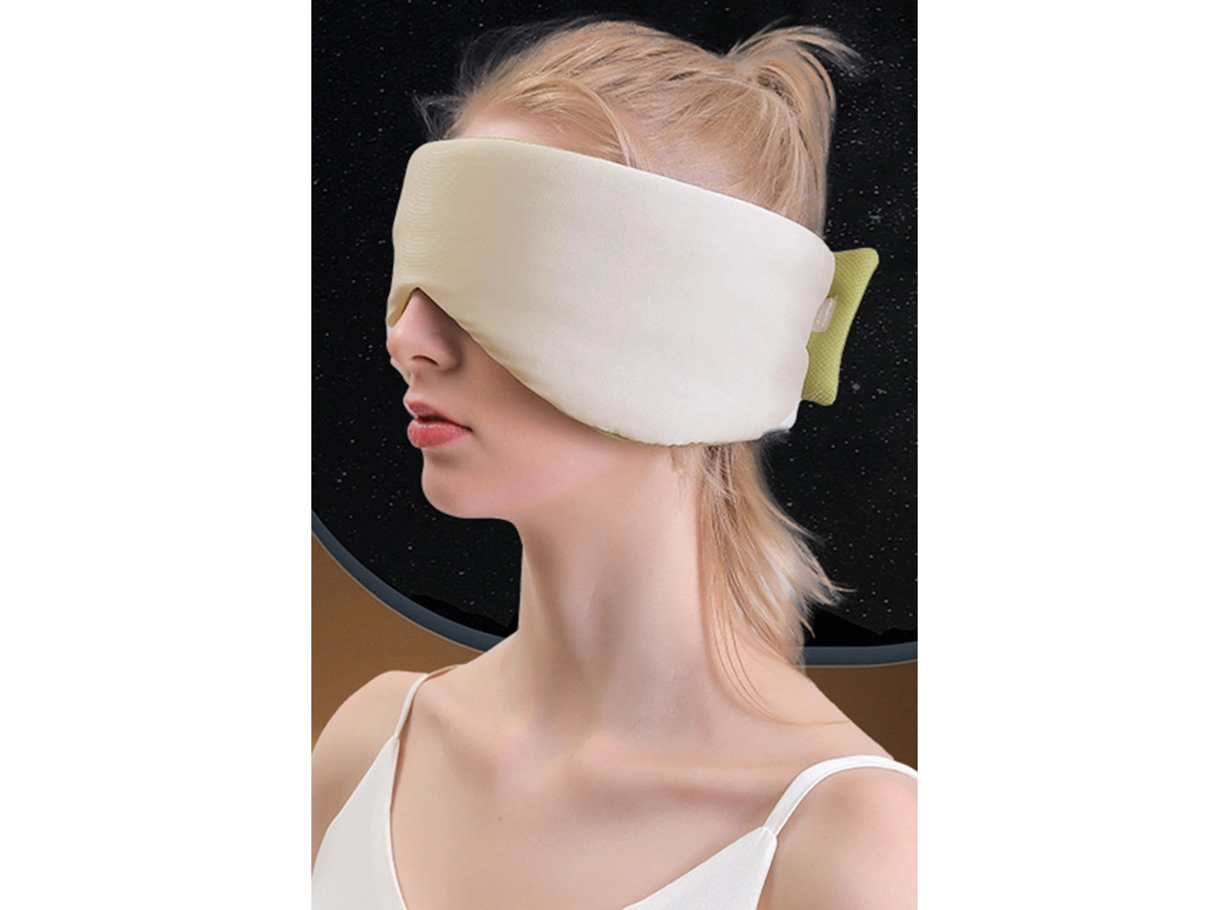 Yeşil Renk Çıtçıtlı Uyku Bandı