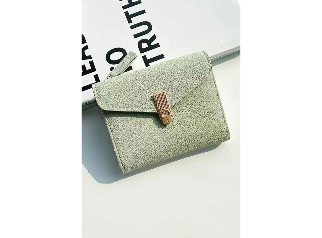 Yeşil Renk Deri Kadın Cüzdan/Kartlık