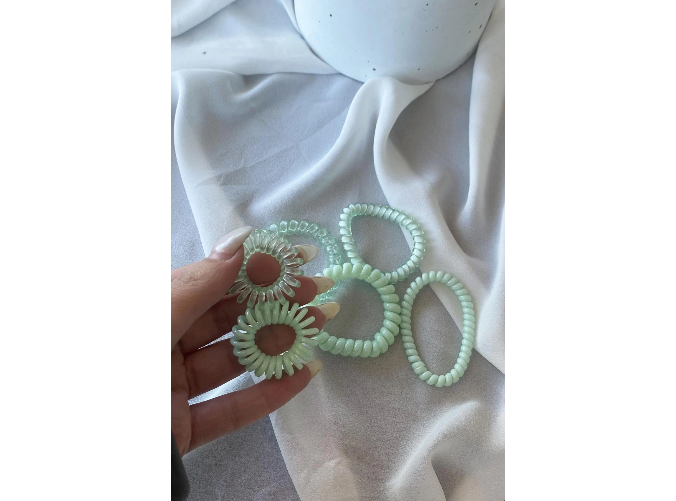 Yeşil Renk Helezon Toka Set