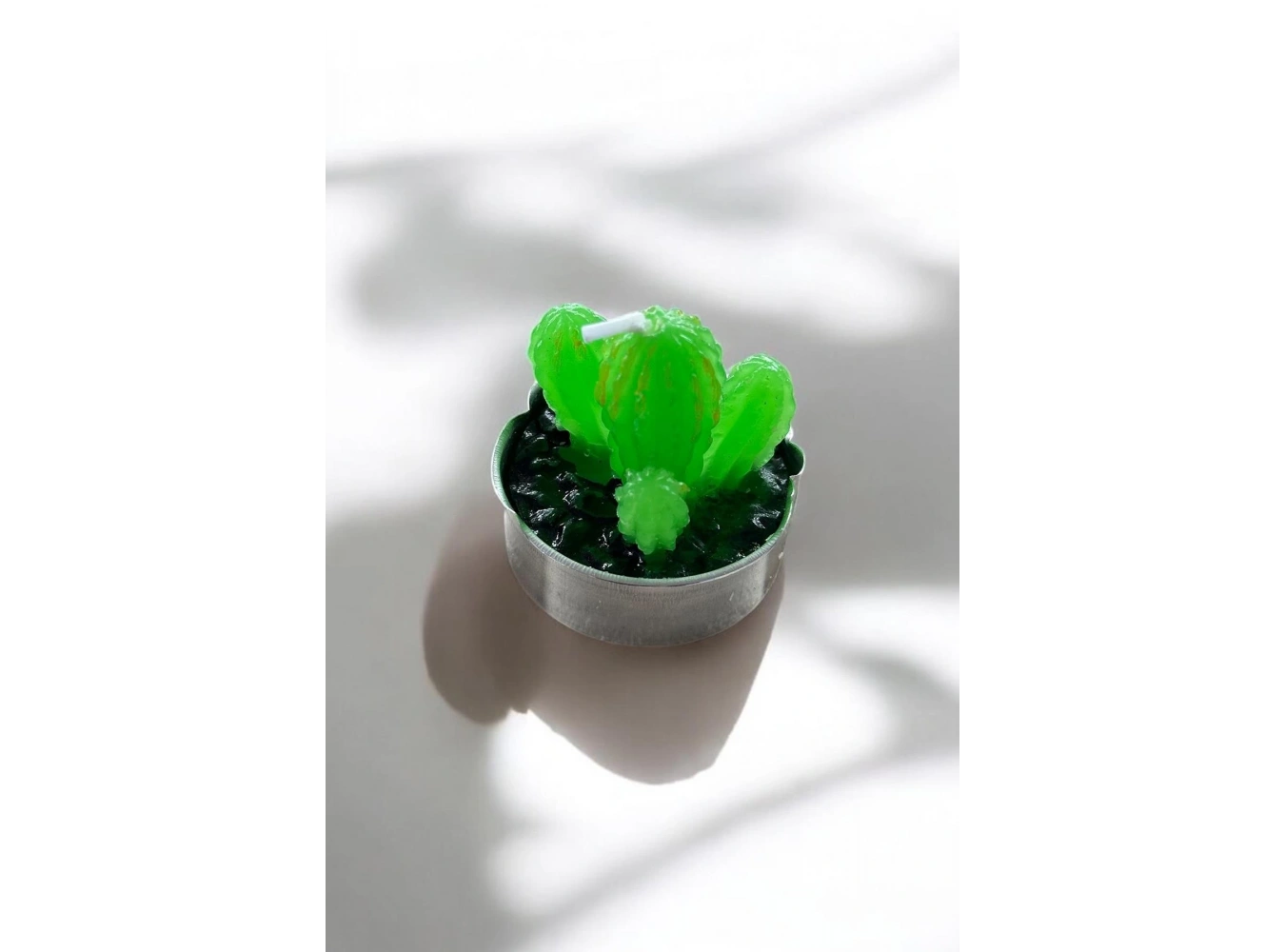 Yeşil Renk Kaktüs Figürlü Mum