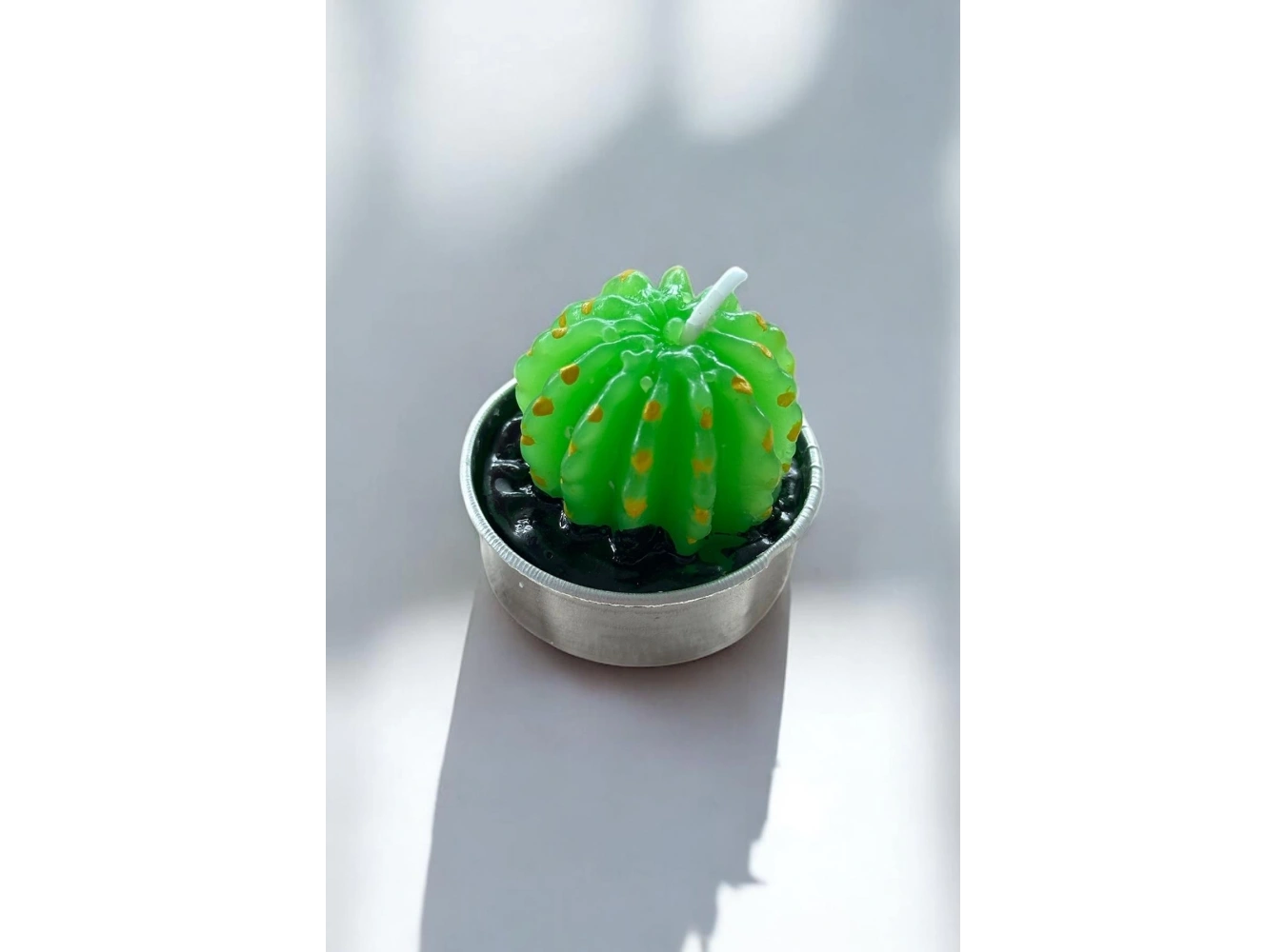 Yeşil Renk Kaktüs Figürlü Mum