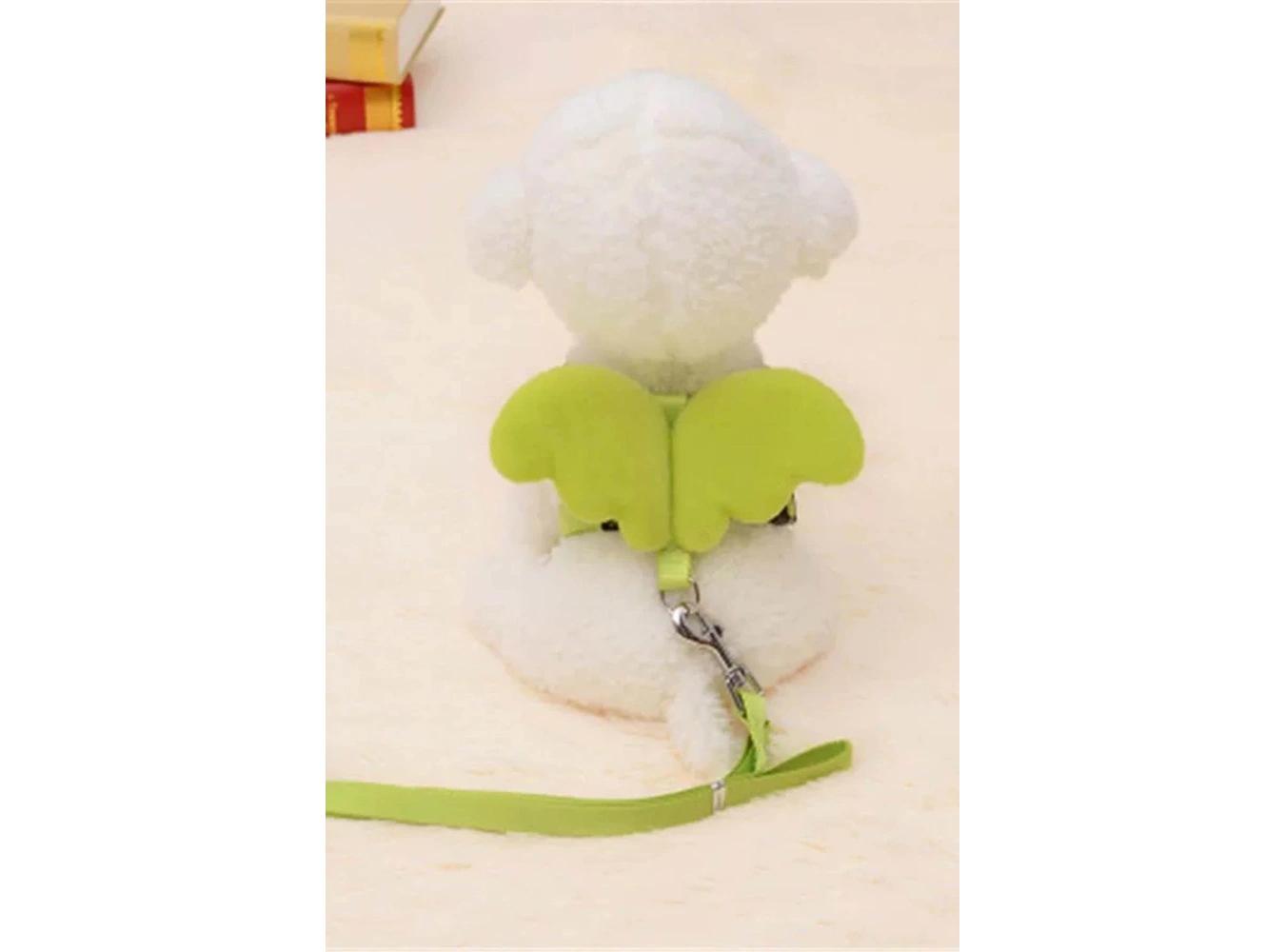 Yeşil Renk Kanat Figürlü Bel Göğüs Ayarlanabilir Kedi/Köpek Tasma