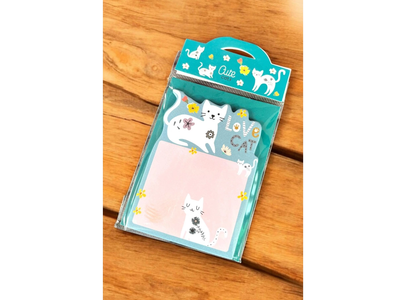 Yeşil Renk Kedi Figürlü Yapışkanlı Not Kağıdı