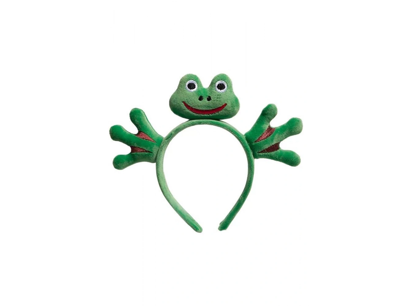 Yeşil Renk Kurbağa Figürlü Peluş Taç