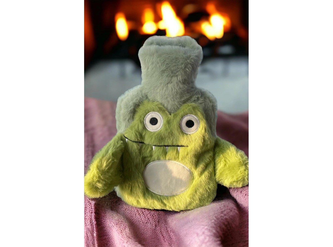 Yeşil Renk Kurbağa Figürlü Sıcak Su Torbası